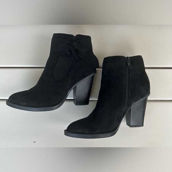 Del Mar NWOT Suede Bow Block Heel Ankle Boot Bootie Southwestern Bohemian Size 7 - Picture 8 of 9